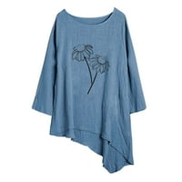 HVYesh Ženske vrhove Dužine rukavi Ljeto Slatka posada CACT T majice Grafički radovi Klasični bluze