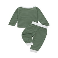 Dječje baby tracksuits vafle provjerava uboda u boji dugih rukava dugih rukava pulover