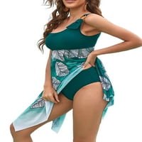 Dame Swimress Tummy Control Swim haljina bez rukava bez rukava Asimetrična kupaonica Suits Seaside Plivanje