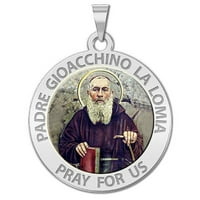 FILORSONGOLD.com Padre gioacchino la religiozna medalja Ogrlice privjesci za odrasle 3 4U 14K žuto zlato