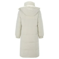 Entyinea puffer jakna za žene lagani kapuljač zimski kaput Vjetrootporni i pakirani bijeli s