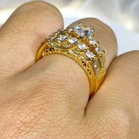 Ringheart Podudaranje prstenova Njegova prstenova Par prstenovi AAA CZ Vjenčani prstenovi za njega i