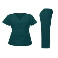 Dagacci Medicinske uniforme ženske pilingeret set Stretch ultra mekani kontrastni džep