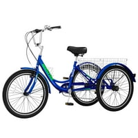 Lilypelle Tricikli za odrasle sa košarom, 20 točkovi Brzi šareni trike, plava