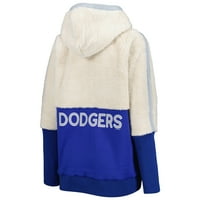 Ženska G-III 4her od Carl banaka Oatmeal Royal Los Angeles Dodgers Shuffle It Raglan punog zip hoodie