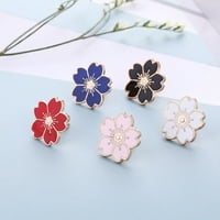 Jiaroswwei Sweet Women Cherry cvjetovi cvjetni emajl Brooch Pin Suit ovratnik Značka nakit