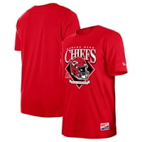Muška nova era Red Kansas Chiefs Chiefs Tim Logo majica