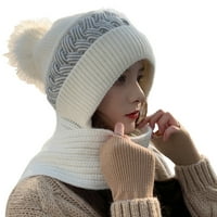 Sunjoy Tech Women Hat Twist uzorak jesen jesen zimski zimski korejski stil pletenica šal za jahanje