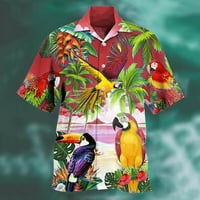 Košulje za muškarce vrhove proljeće ljeto modna casual sportska zabava plaža labava tisak majica kratkih