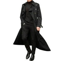 Viikei kaputi za muškarce Jakne za muškarce Muška zimska moda Easy Solid Color Topli rever kaput Poslovni