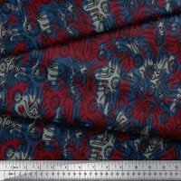 Soimoi Japan Crepe Satin tkanina cvjetna i marokanska damaska ​​tkanina otisci na širokoj dvorištu