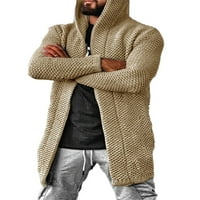 MENS CARDIGAN džemper otvoren prednji dugi rukav klinac Slim Fit Vintage kaput za jesen