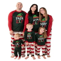 Lazyone odgovara porodičnom pidžamu, elf božićne pidžame za obitelj, svečani PJ-ovi za odrasle, djecu,
