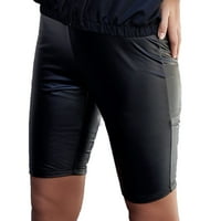 Radne pantalone za žene Visoko struk Žene Stretch Nubuck kožne bodybuilding visoke struke Sportske biciklističke
