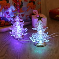 Užareno božićno stablo LED svjetlo USB noćna svjetlost RGB Boja bljeskalica svjetla lampica ukrasna