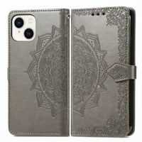 Mandala futrola za iPhone Mini, premium kože Flip novčanike slotovi magnetsko štand zaštitna ultra tanka