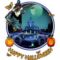 Halloween Werewolf Skateboard Juniors Crna grafika TEE - Dizajn ljudi s