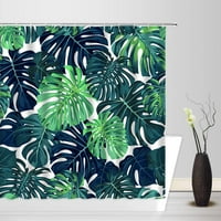 Tropical palminski list tuš sa zavjesom zelena biljka list palma ljeto tropsko lišće tkanina kupaonica