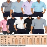 Luksum muški vrhovi dugih rukava tunika majica sa zatvaračem sa zatvaračem Redovna fit bluza Office