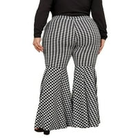 Ženska crno-bijela elegantna pantalona za pantalone za paljenje od pantalona