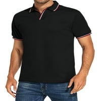 Cindysus Men T majica Rever izrez Tee Okrenite ovratniku Polo majica Golf ljetni vrhovi Classic Fit