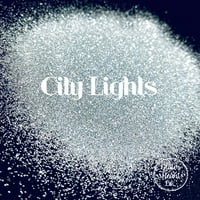 Glitter Heart Co. - Visokokvalitetni poliesterski sjaj - 2oz torba - City Lights - Metalno srebro u