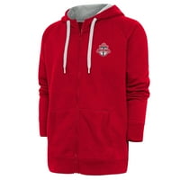 Muška antigua Red Toronto FC Logo Pobjeda punog zip hoodie