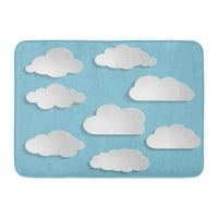 Grafički bijeli oblik oblaka Kolekcija Blue Sky Goverouch prostirke vrata 23.6x