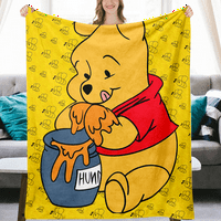 Crtani medvjed Print Flannel Fleece pokrivač životinje Tema kauč pokrivač meko toplo tube za djecu za