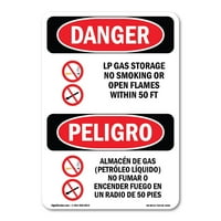 Znak opasnosti - LP skladište gasa Ne pušenje FT dvojezično