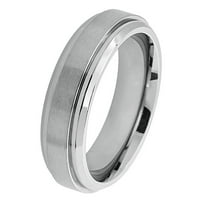 Udobnost fit titanijumski vjenčani vend povišeni brušeni sredini stepeni prsten od titana