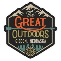 Gibbon Nebraska The Great na otvorenom dizajn frižider magnet