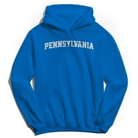 Pennsylvania grafički crni muški pamuk pulover hoodie