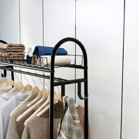 TCBoSIK multifunkcionalni stalak za odjeću sa kukama samostojeći odjevni kabl sa police za skladištenje