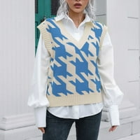 Cuoff ženski modni džemperi za žene plus veličine PLAIJ VEST Vest vanjske haljine unutarnje pletene