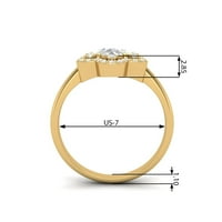 8x ovalni oblik tanzanite 10k zlatni angažman ženski prsten
