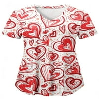 Ženska majica za ispis srca Nursing Tes V V Ret Rechors Forks Modna majica Sense Plaža Style-d 2xl