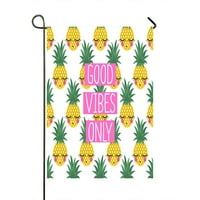 Dobre vibracije samo ananas ljetni vrt za zastavu Vanjska zastava Naslovnica Naslovnica Naslovnica Vrtni