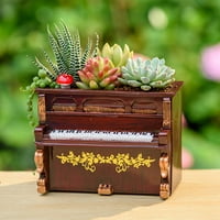 Cleance Vintage klavir Cvjetni komplet Sučan prostor za sočni sadnica Desktop postrojenja Bonsai za