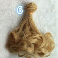 Bluethy slatka žena DIY duga kovrčava lutka kosa cosplay wig anime party produžni frizura