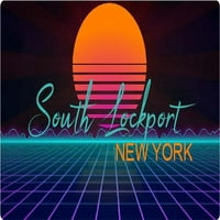 Južna Lockport New York Vinil Decal Stiker Retro Neon Dizajn