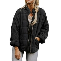 Ženski kaputi jakne za žene modni čvrsti boju postolje ovratnik pamuk-podstavljeni džep dugi rukav ženski