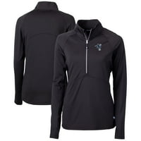 Ženski sekač i Buck Black Indianapolis Colts Logo Adapt Eco Knit Stretch Recycled Polu-zip pulover vrh
