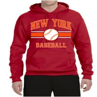 Divlji Bobby Grad New York Baseball Fantasy Fan Sports Unise Hoodie Duks, Crvena, X-velika