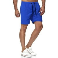 Moderan muški rela fit solidni elastični srednji struk casual zavojskih kratkih hlača sa labavim hlače