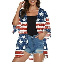 Vivianyo HD žene za kapute jakne na prodaju i čišćenje Ženska modna američka zastava za plažu od plaža