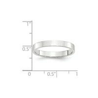 10k bijeli zlatni prsten za prsten za vjenčanje Standard Stan ltw Veličina 5.5