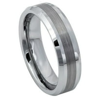 Prilagođeni personalizirani graviranje vjenčanog prstena za vjenčanje za njega i njezine brušenog centra
