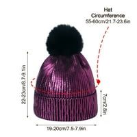 Garhelper Winter Hat debeli kabel pletena toplo zrna za žene muškarci sa Fau Fur pom pom šeširom