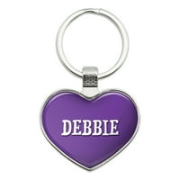 Debbie - I Love Name Metalni srčani ključ za ključeve, na raspolaganju je više boja